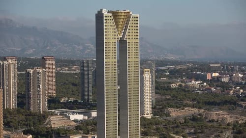 Intempo Skyscraper in Benidorm, Spain Wide Shot
