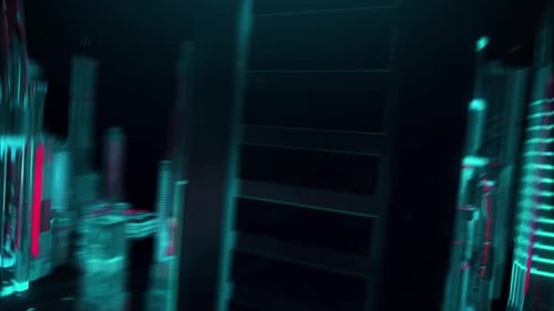 Building Society with Digital Technology Hitech Concept