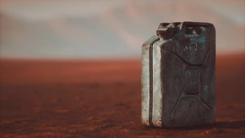 Old Rusty Fuel Canister in the Desert
