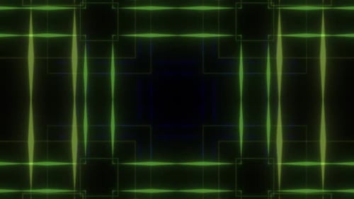 Green Digital Glowing Grid