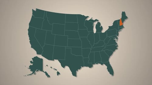 Animated United States Map with Individual State Highlighting