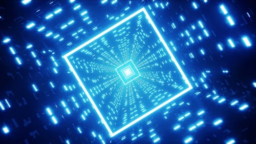 Blue Dot Lights Led Square VJ Tunnel