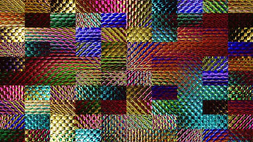 Vibrant Glitch Abstract Geometric Pattern Loop Background