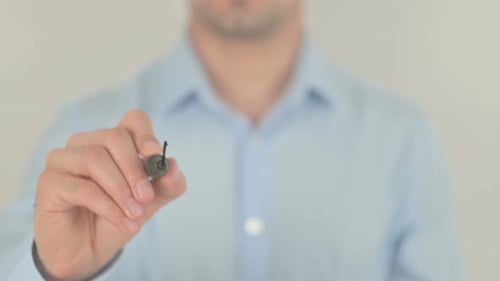 Neues Jahr, Schreiben auf transparentem Bildschirm