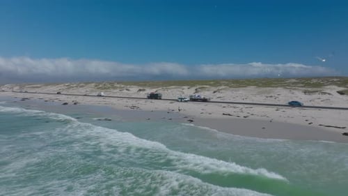 Cars Driving Busy Road