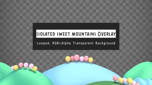 Animated Minimalist Mountain Landscape Loop