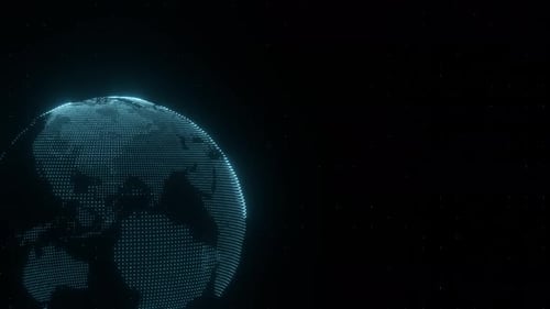 Futuristic Digital Earth Globe Technology Animation