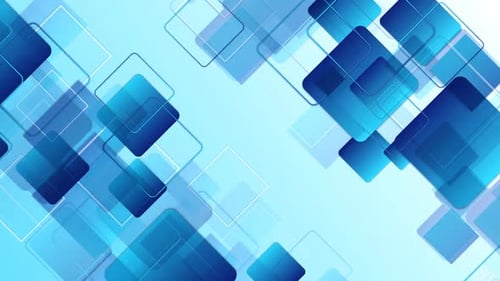 Dynamic Blue Geometric Squares Abstract Background