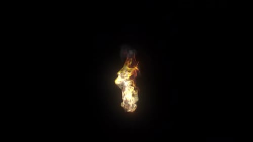 Animated Realistic Fire Burning Element