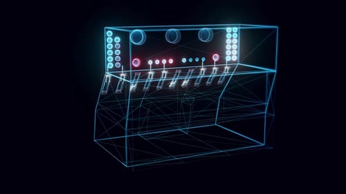 Industrial Console Hologram Rotating 4k