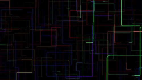 Colorful Random Poly Lines