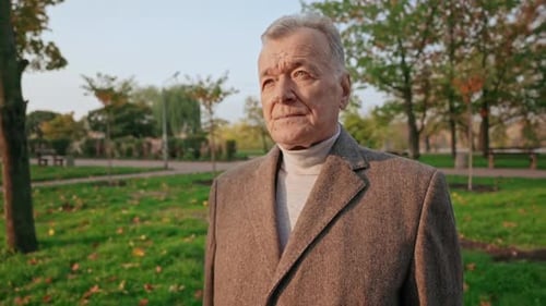 Mature Male Posing in Park