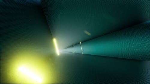 Neon Corridor Ultraviolet Modern Lights Futuristic Laser Background Fluorescent Tunnel