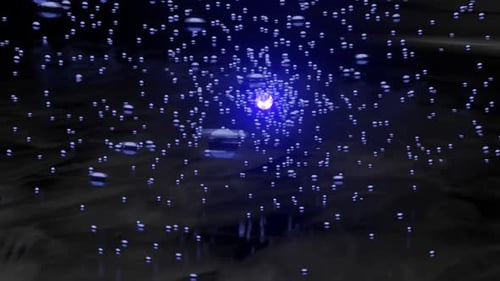 Dynamic Abstract Particles with Glowing Blue Light Animation