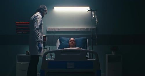 Soul Leaving Dead Man After Visit of Doctor