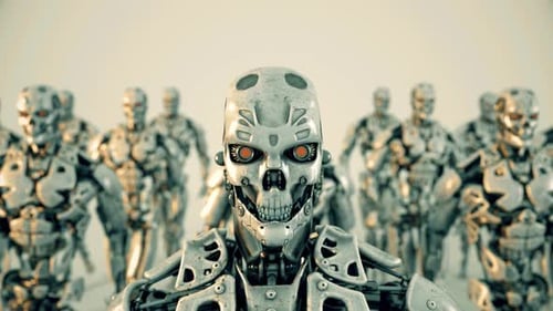 Walking Futuristic Robots 4k