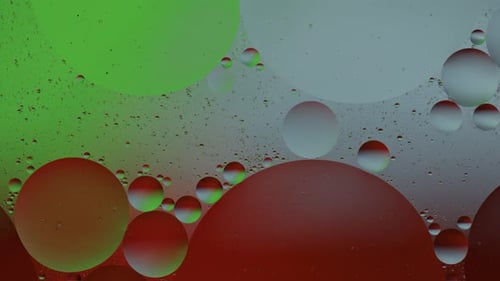 Abstract Spheres Floating in Liquid