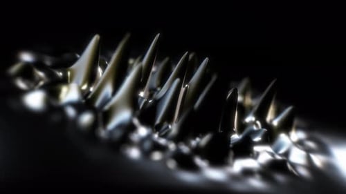 Abstract Ferrofluid Liquid Spikes Loop Background Animation