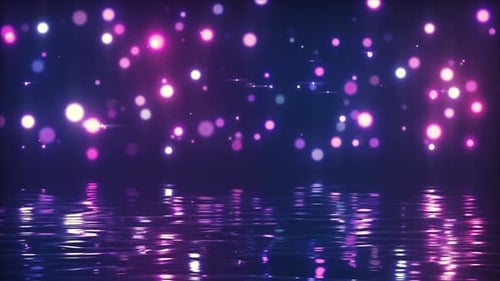 Shining Particles With Reflection On Water