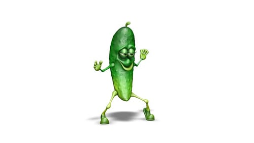 Fun Cucumber 3D baile de dibujos