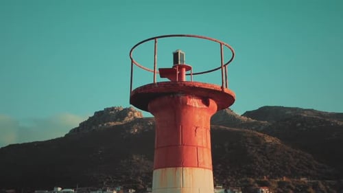 Imagens aéreas de Drone Lighthouse Lighthouse Banco de Video Footage (2)