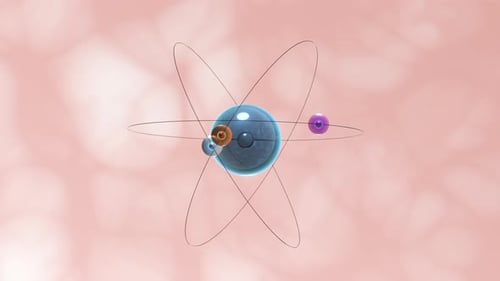 Scientific 3D Atom Model with Orbiting Electrons