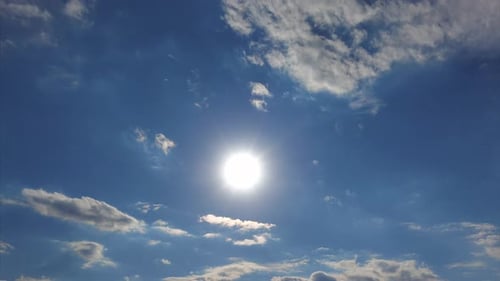 Dramatic Clouds Time Lapse with Bright Sun