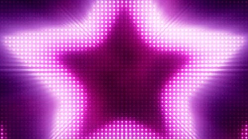 Bright Blinking Lights Board Star Seamless Loop Background