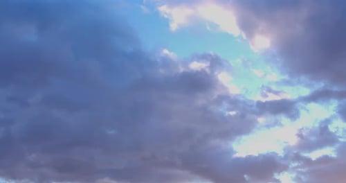 Blue Sky With Dark Clouds