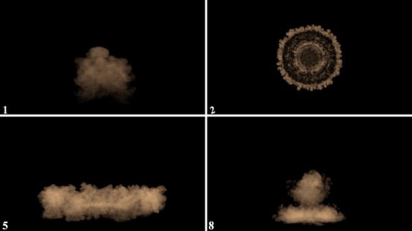 Realistic Animated Dust Cloud Effect with Alpha Channel, Backgrounds ...