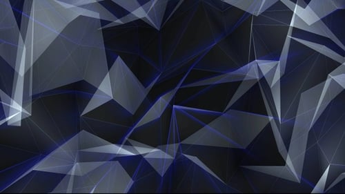 Abstract Polygonal Network with Glowing Blue Lines Background Loop