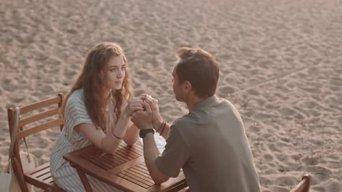 Romantic Date on Sandy Beach