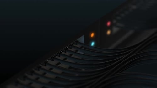 Ethernet Cables Connected To Modem With Digital Loop