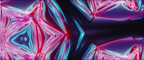 Abstract Neon Fluid Wave Seamless Loop Background