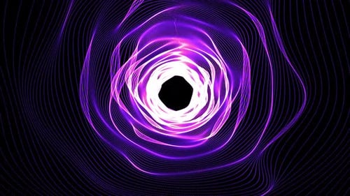Purple Abstract Flight Into Emptiness Tunnel Animation