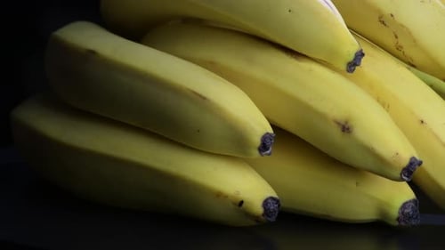 Ripe Yellow Bananas Close Up