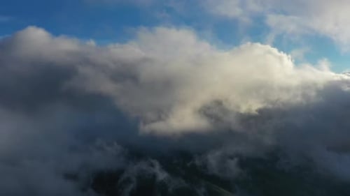 Aerial View of Clouds at Sunrise
