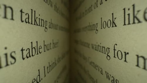 Close Up of Text Inside a Book