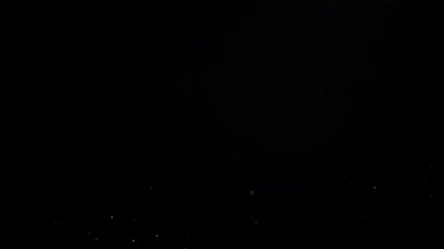 Abstract Water Particles Splash on Black Background