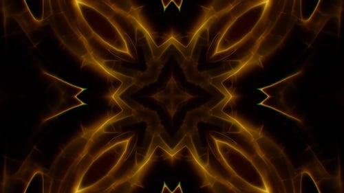 Dark Gold Kaleidoscope Loop 4K 02