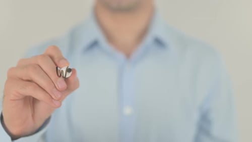 Hand Writing Working Hours on Glass Surface