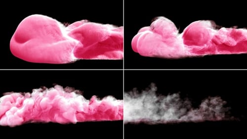 Abstract Pink Fluid Smoke Reveal Transition