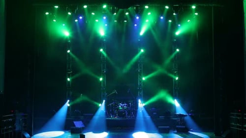 Concert stage with lighting effects