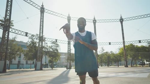 street basketball game outdoor