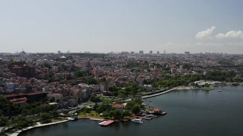 Luftaufnahme der Stadt Istanbul und der Gebäude