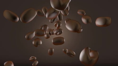 Falling Coffee Beans Seamless Loop Animation Background