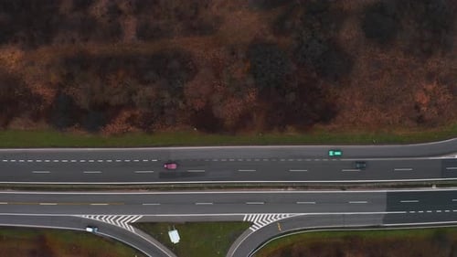 Aerial View of a Motorway