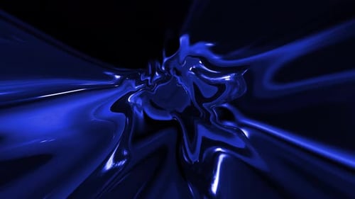 Blue Color Abstract Holographic Glossy Liquid Background Animation