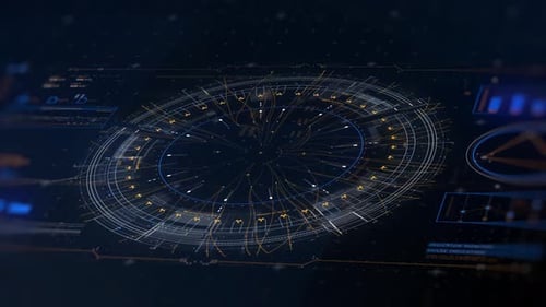 Futuristic Data Visualization UI Interface Animation