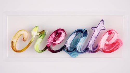 Colorful, Translucent 'Create' Word Design
